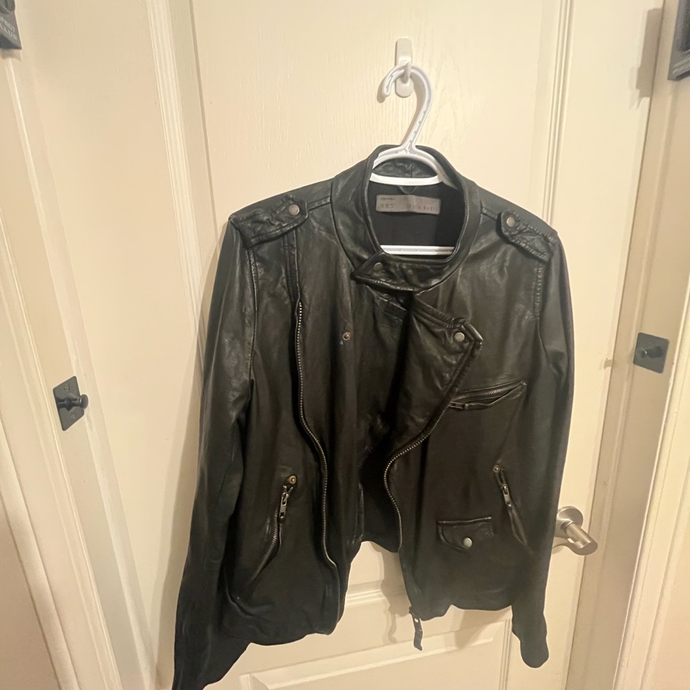Zara Black Leather Jacket